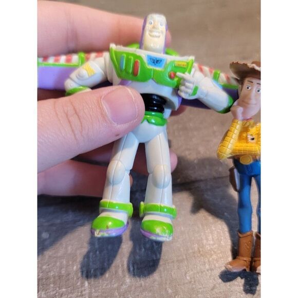 Disney Pixar Buzz Lightyear Woody AS IS Cowboy astronaut set toy figure - Picture 4 of 7